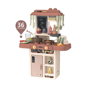 Beibe Good Electric Kitchen With 36 Accessories - Brown