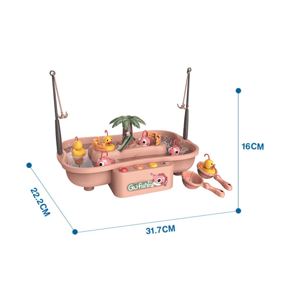Beibe Good - Electric Fishing Toy w/ 21 Accessories - Pink