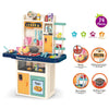 Little Angel Kitchen Playset with 74 Accessories - Orange & Blue