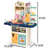 Little Angel Kitchen Playset with 74 Accessories - Orange & Blue