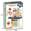 Little Angel Kitchen Playset with 74 Accessories - Orange & Blue