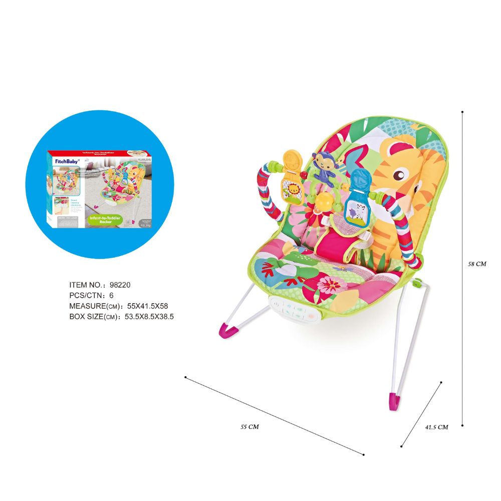 FitchBaby - Baby Rocking Bouncer with Hanging Toys