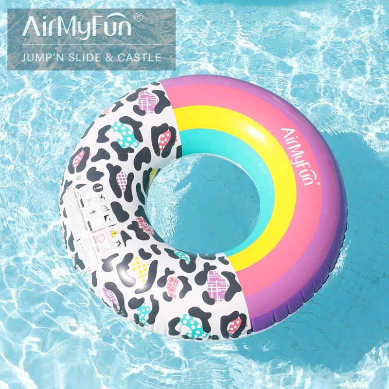 Airmyfun Rainbow Leopard Water Floating Ring