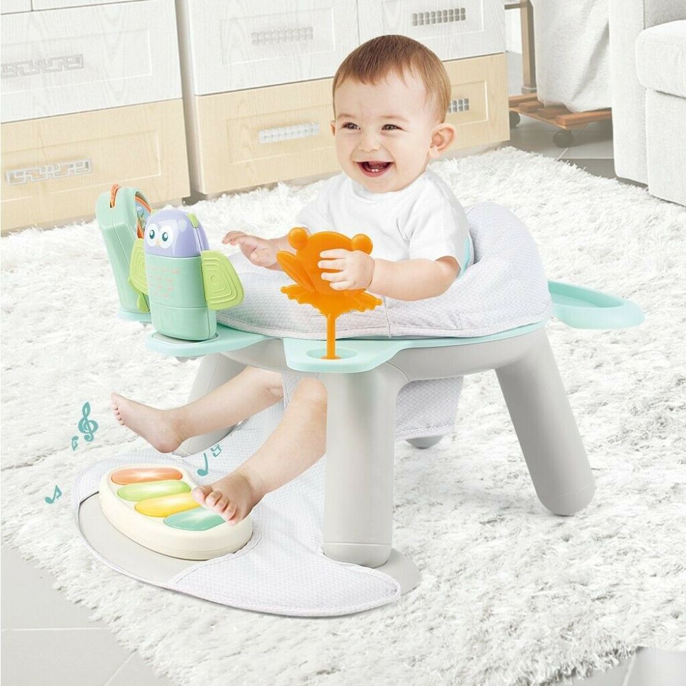 Little Angel - Baby Feeding Chair 2-In-1 Booster Seat & Activity Center - Blue