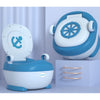 Little Angel Baby Potty Training Seats For Children Boys And Girls Easy To Clean Bowl 1-3 Years - Blue