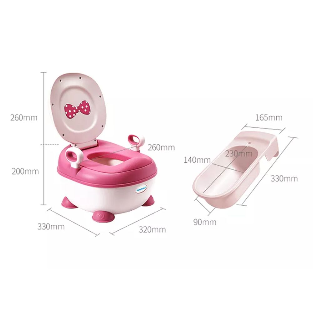 Little Angel Baby Potty Training Seats For Children Boys And Girls Easy To Clean Bowl 1-3 Years - Pink