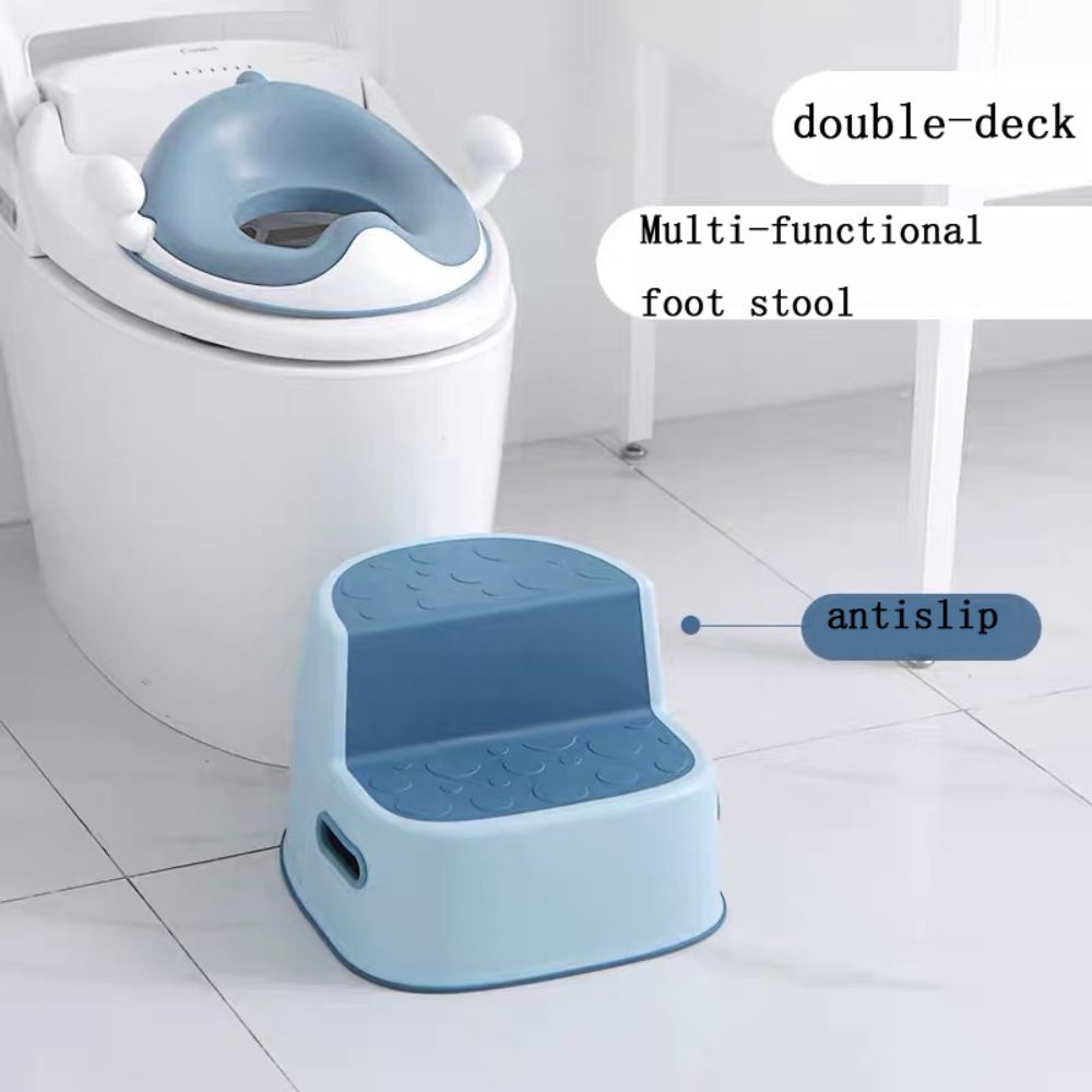 Potty Training Step Stools For Kids Toddler Use In The Bathroom Or Kitchen Non Slip Double Foot Chair