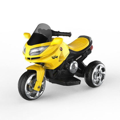 Little Angel Kids Toys Electric Ride On Bike Toy - Yellow - Little Angel Baby Store