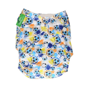 Green Future Baby Cloth Diaper all in one Reusable Soccer - Little Angel Baby Store