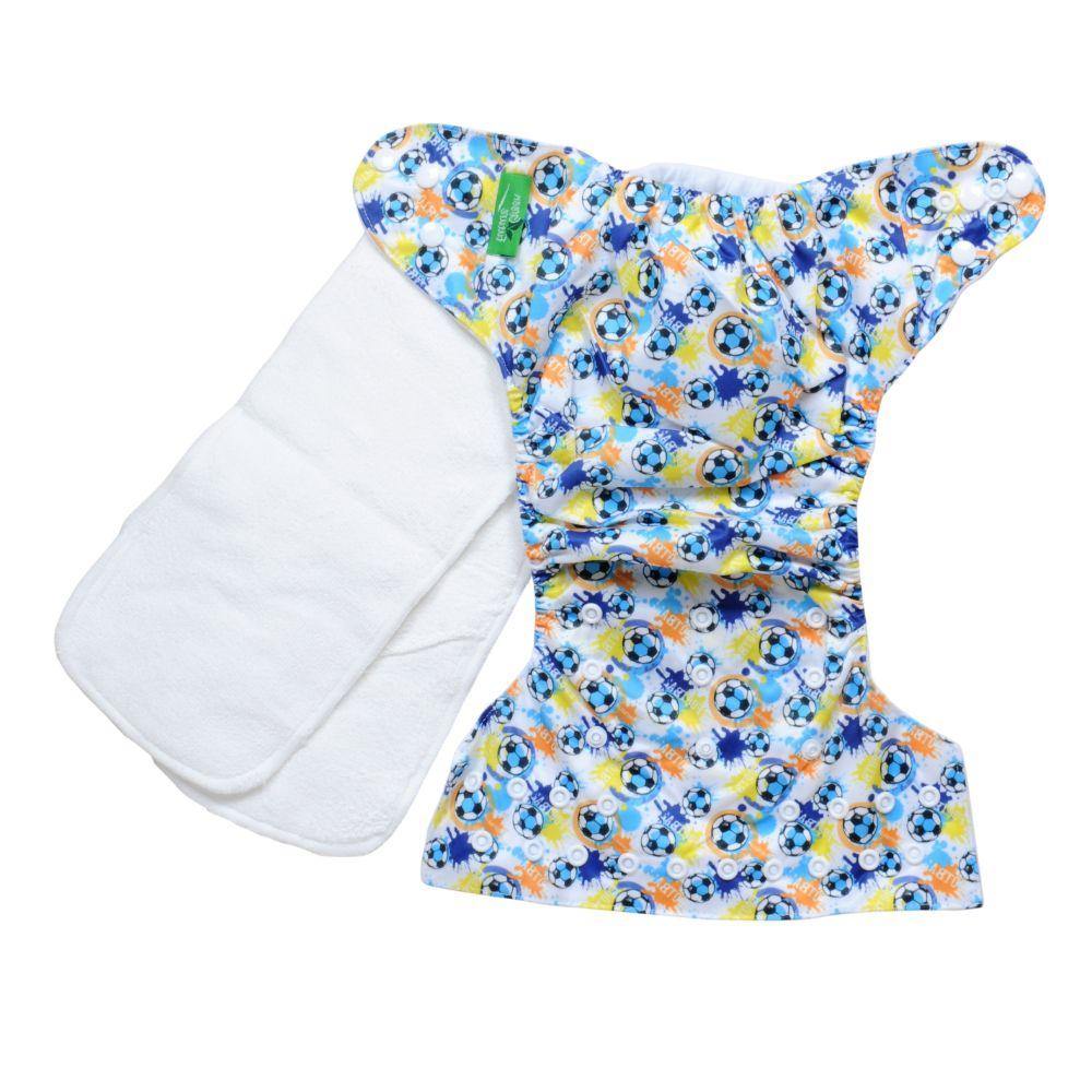 Green Future Baby Cloth Diaper all in one Reusable Soccer - Little Angel Baby Store