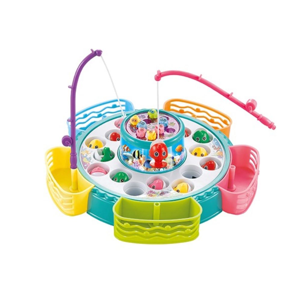 Little Angel – Magnetic Fishing Game Toy Set with Music & Lights-Blue