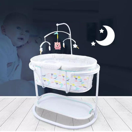Yaya Duck Babylove Baby Bassinet bed Sleeper cribs for Newborn to toddler boy girls - White