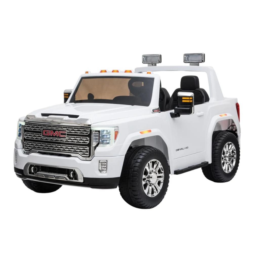 GMC Sierra Denali Electric Ride-On Truck for Kids - White