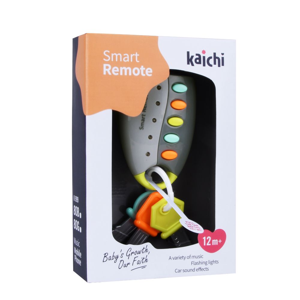 Kaichi Baby Educational Toy with Music Smart Key for 12+ Month - Grey