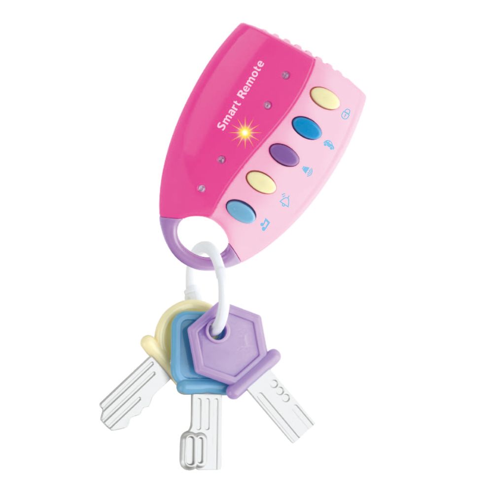 Kaichi Baby Educational Toy with Music Smart Remote Key for 12+ Month - Pink