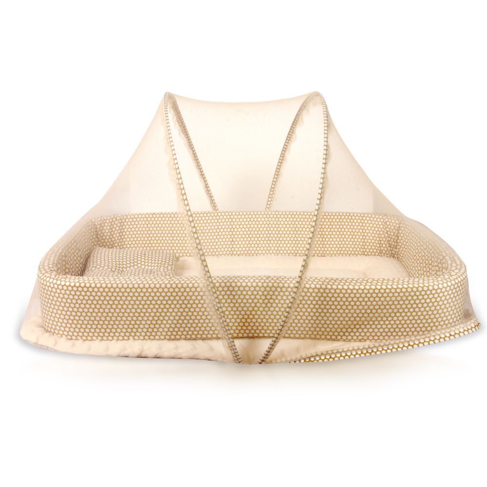 Little Angel Baby Bed with Comfy Padding Bassinet - Beige