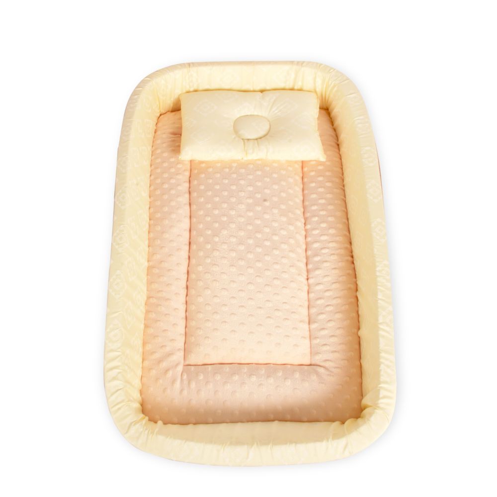 Little Angel Baby Bed with Comfy Padding Bassinet - Cream