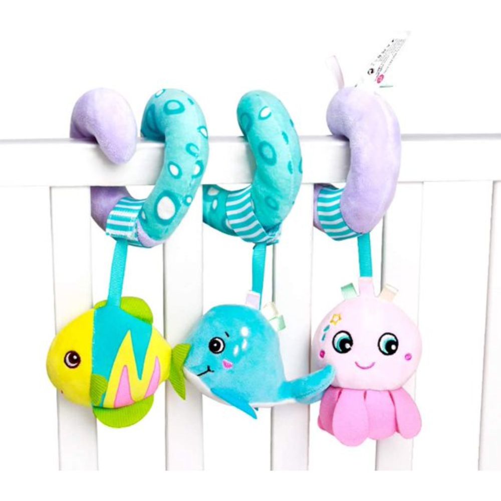 Little Angel Baby Rattle Toys for Infant Soft Plush Spiral Hanging Toy