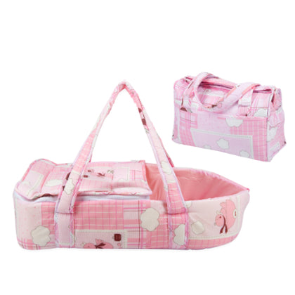 Little Angel Carry Cot W/ Diaper Bag -PINK