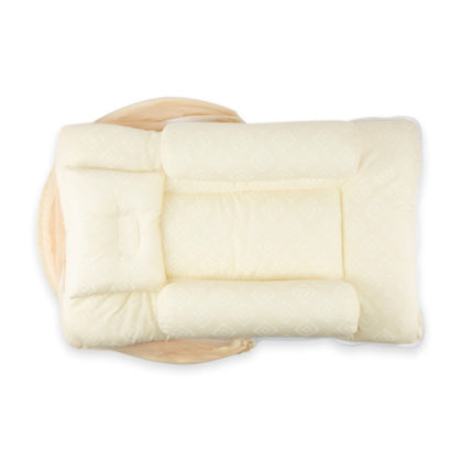 Little Angel Baby Bed W/ 2 Comfy Bloster & Pillow -CREAM