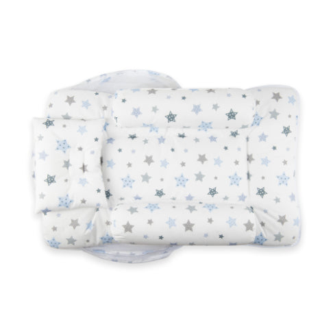 Little Angel Baby Bed W/ 2 Comfy Bloster & Pillow -WHITE