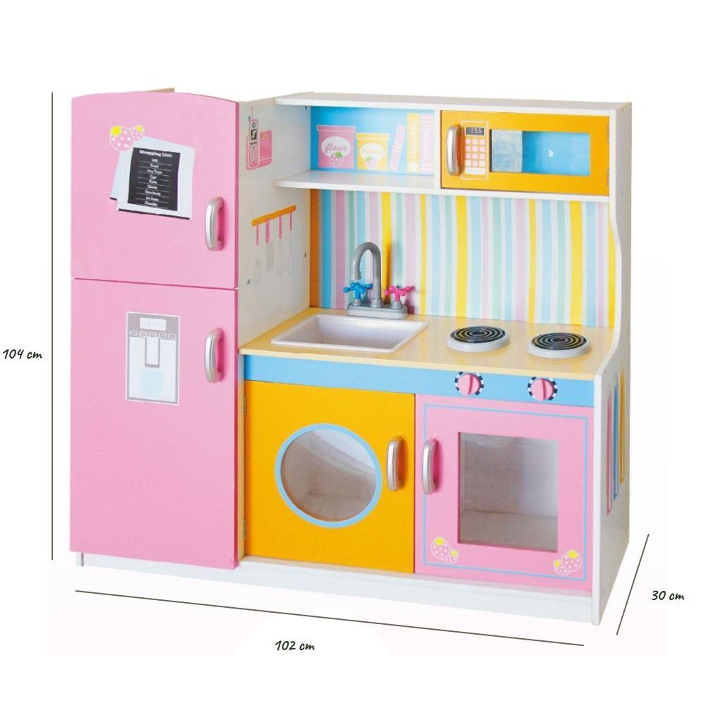 Kids Wooden Kitchen Pretend-play Toy for 3+ Years