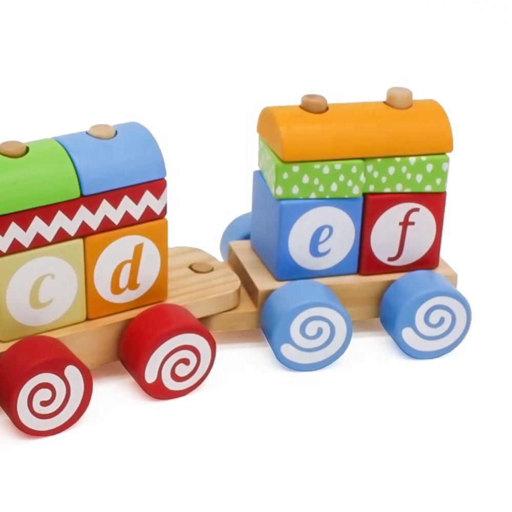 Kids Toys Educational Wooden Block Train