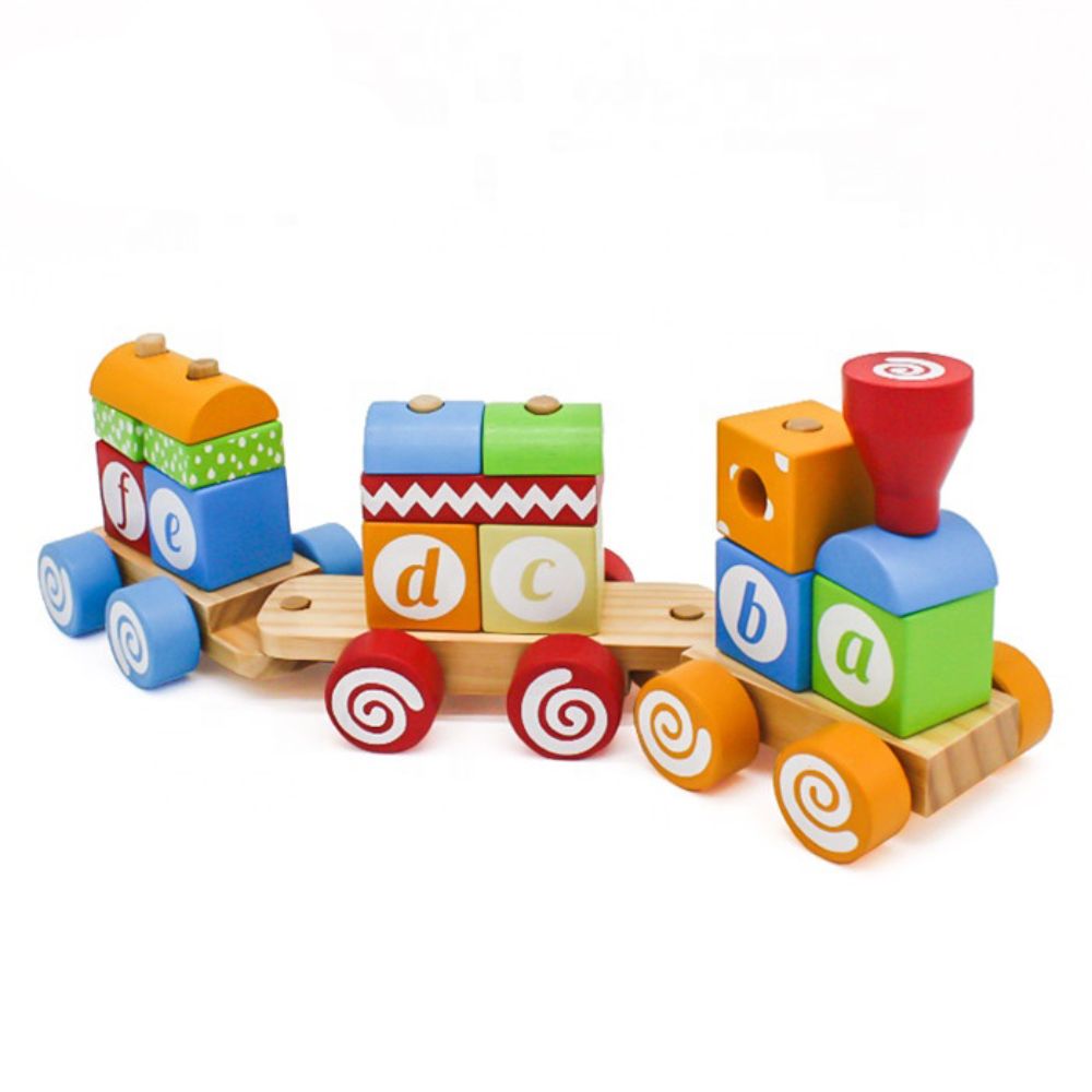 Kids Toys Educational Wooden Block Train