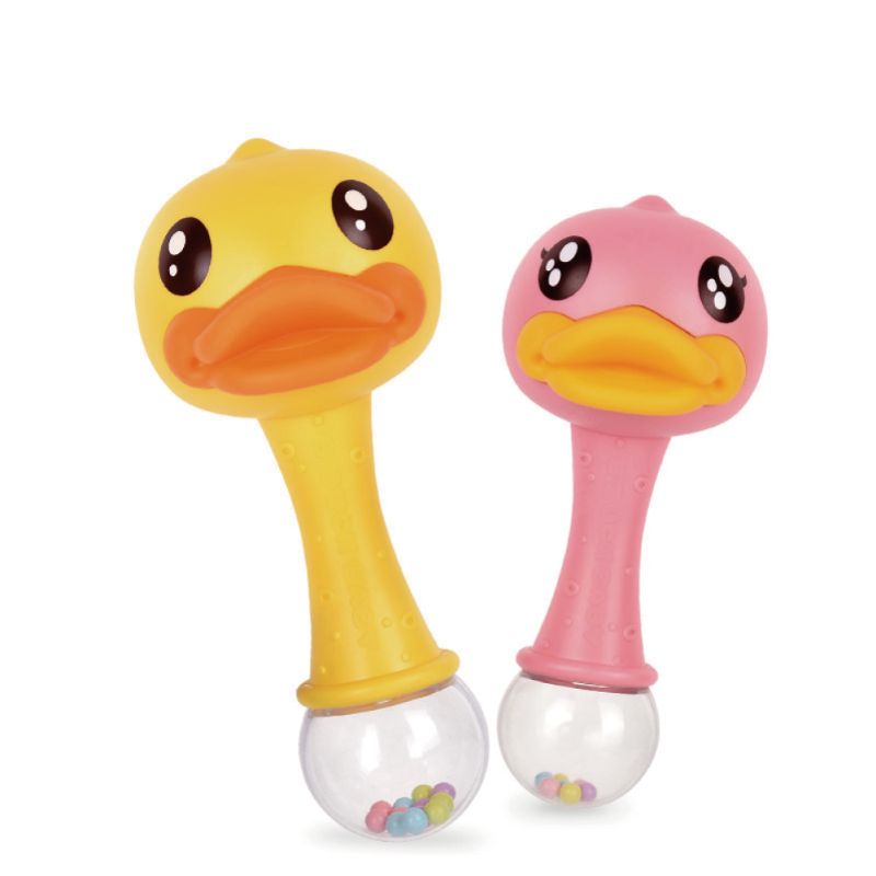 Little Angel Baby Duck Toy Shaker Rattle Toy - Pink