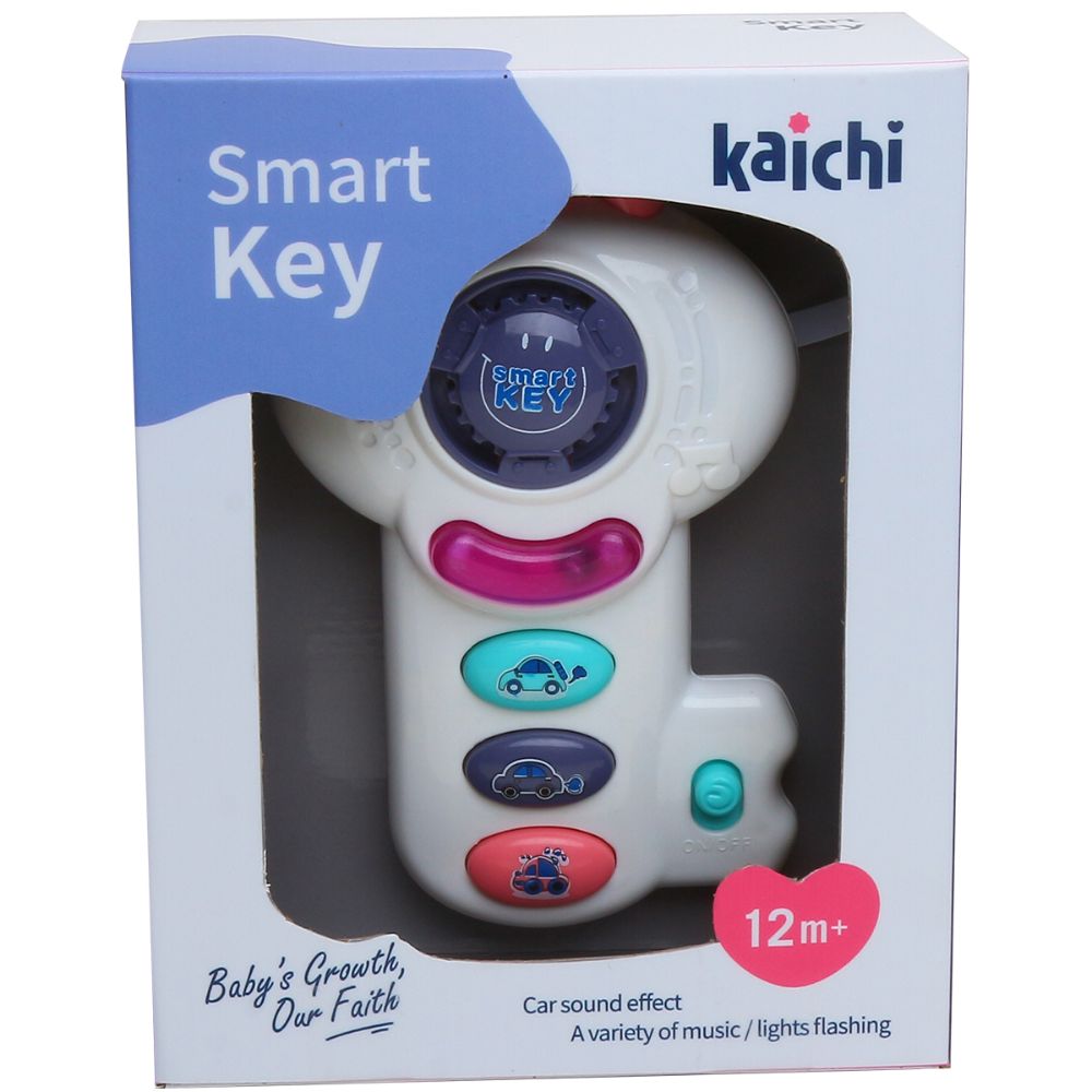 Kaichi Baby Educational Toy with Music Smart Key for 12+ Month - White